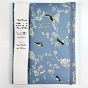 Punch Studio 12 months Planner 2026 Monthly Weekly Agenda Journal (Blue Birds)